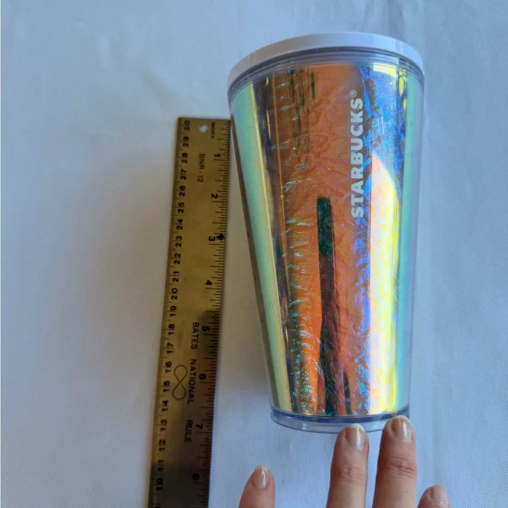 Starbucks 2019 Holiday Holographic Iridescent Cold Cup Tumbler 16oz